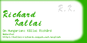 richard kallai business card